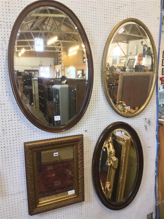 3 oval wall mirrors